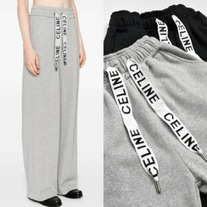 셀린느 스트링로고 와이드팬츠