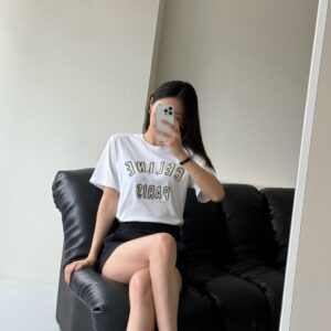 셀린느 체인자수 티셔츠