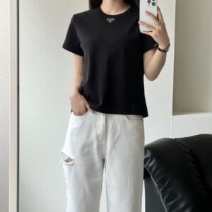 프라다 패치 실켓 바이오 티셔츠