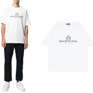 발렌시아가 크라운실버 반팔 <화이트>