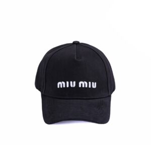 미우미우 드릴베이스볼캡 (블랙)  