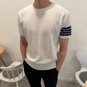 톰브라운 사선완장 반팔니트 (3color)