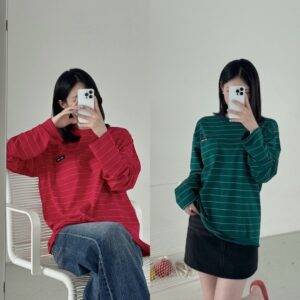 미우미우 스트라이프 롱슬리브 티셔츠 2col