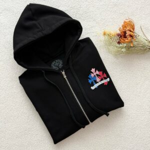크롬하츠 멀티로고 크로스 후드집업