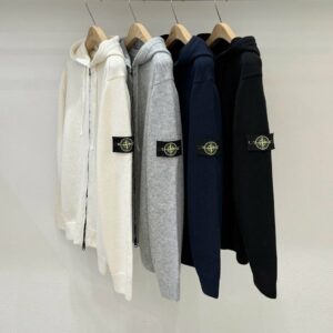 스톤아일랜드 니트 후드 집업