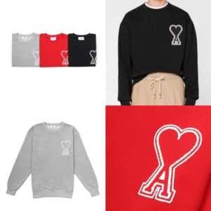 아미 스티치 하트 맨투맨