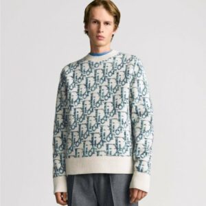 디올 오블리크 패턴 니트