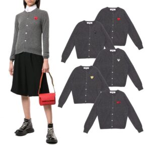 꼼데가르송 여자 가디건(차콜)