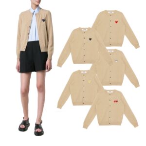 꼼데가르송 여자 가디건(베이지)