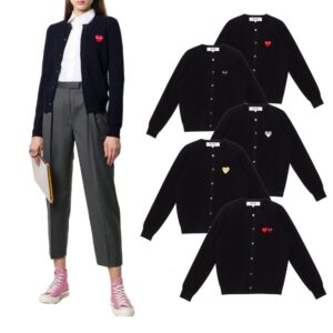 꼼데가르송 여자 가디건(블랙)