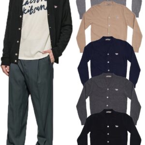 메종키츠네 트리플 컬러 폭스 가디건 5col