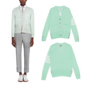 톰브라운 파스텔 가디건(라이트그린)