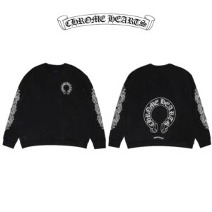 크롬하츠 홀스슈 플로랄 맨투맨(블랙)