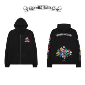 크롬하츠 멀티 컬러 크로스 후드집업(블랙)