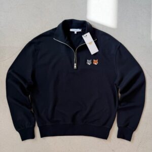 메종키츠네 더블폭스패치 하프 집업