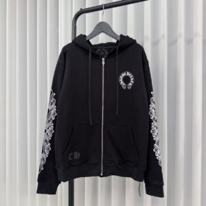 크롬하츠 홀스슈 플로랄 후드 집업