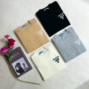 프라다 로고 인타샤 긴팔 니트