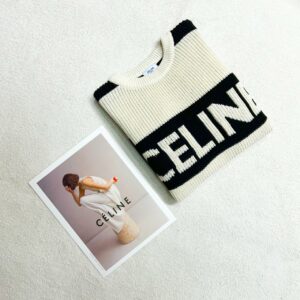 셀린느 코튼 스트라이프 니트