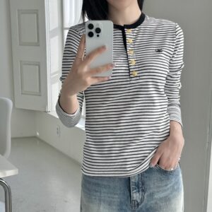 셀린느 골드버튼 니트