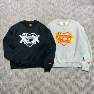 휴먼메이드 엑스로고 기모 맨투맨