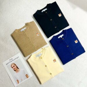 메종키츠네 폭스헤드 라운드 가디건