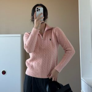 폴로랄프로렌 여성 케이블 하프 집업 니트 3col