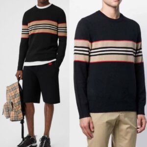 버버리 스트라이프 라운드 니트(남성)