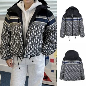 디올 오블리크 리버서블 크롭 다운 패딩(여성용)