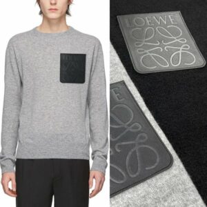 로에베 레더포켓 라운드니트